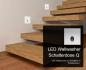 Preview: Eckige Wallwasher Schalterdose Q 3000K LED Wandeinbauleuchte silber satiniert Mobilux