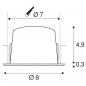 Preview: SLV 1003770 NUMINOS DL S Indoor LED Deckeneinbauleuchte schwarz/weiß 2700K 20° inkl. Blattfedern