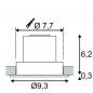 Preview: SLV 113906 NEW TRIA LED DL ROUND Set, Downlight, alu-brushed,6W,38°, 3000K, inkl. Treiber, Clipfed.