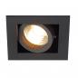 Preview: SLV 115510 KADUX 1 GU10 Downlight, eckig, mattschwarz, max. 50W