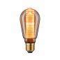 Preview: Kolben LED Glühlampe mit Ringmuster Inner Glow E27 gold 1800K Paulmann 28599