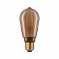 Preview: Kolben LED Glühlampe mit Ringmuster Inner Glow E27 gold 1800K Paulmann 28599
