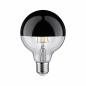 Preview: LED G95 Kopfspiege Lampel E27 2700K schwarz chrom dimmbar Paulmann 28677