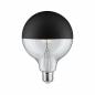 Preview: Dimmbare Deko LED Kopfspiegel Lampe E27 2700K 6.5W schwarz matt G125 Paulmann 28679