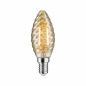 Preview: Paulmann 28709 E14 LED Kerzenlampe gedrehtes Muster dekorativ für Kronleuchter goldfarben dimmbar warmes weiß