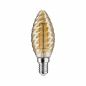 Preview: Paulmann 28709 E14 LED Kerzenlampe gedrehtes Muster dekorativ für Kronleuchter goldfarben dimmbar warmes weiß