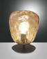 Preview: Gisella Tischleuchte in Amber aus mundgeblasenem strukturiertem Glas von Fabas Luce