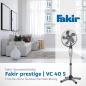 Preview: Fakir Prestige Standventilator VC 40 S in Silber/Anthrazit 3 Stufen, Timer, höhenverstellbar