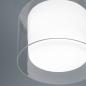 Preview: Opalglas LED Deckenstrahler Helestra OLVI in chrom & transparent satiniert