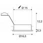 Preview: SLV 113540 NEW TRIA ES111 Downlight, rund, mattweiss, max. 75W, inkl. Blattfedern