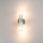 Preview: Leuchtstabartige 2-flammige Wandleuchte DENA aus Alu und satiniertem Glas SLV 147529