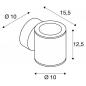 Preview: SLV 230365 SITRA WALL UP-DOWN Außenwandleuchte rund anthrazit IP44