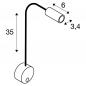 Preview: Flexarm Wandlampe DIO FLEX PLATE ink. warmweisser Lese-LED Chrom SLV 146682