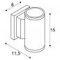 Preview: SLV 233114 NEW MYRA UP&DOWN Außenwandleuchte in silbergrau IP55