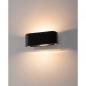 Preview: Ovale OSSA Wandlampe in stilvollem matten schwarz lackiert mit up/down Lichtauswurf von SLV 151450