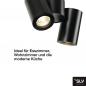 Preview: SLV 151830 ENOLA Deckenspot mit schwenkbaren Lampenköpfen in schwarz