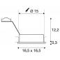 Preview: SLV 113830 NEW TRIA ES111 SQUARE Einbau- leuchte, schwarz, GU10, max. 75W, inkl. Blattfedern