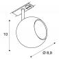 Preview: SLV 144010 LIGHT EYE Spot GU10, schwarz/ chrom, GU10, max. 50W, inkl. 1P.-Adapter