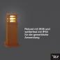 Preview: SLV 233427 RUSTY 40cm hohe massive eckige LED Wegheleuchte aus Stahl mit Rostpatina