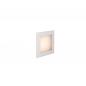 Preview: Flache elegante Stufenbeleuchtung FRAME BASIC silberne LED Wandeinbauleuchte warmweißes Licht SLV 1000577