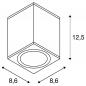 Preview: SLV 1003420 ENOLA SQUARE S LED Deckenstrahler Outdoor anthrazit umschaltbare Farbtemperatur