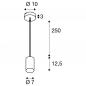 Preview: SLV 1006432 ASTO TUBE Pendelleuchte GU10 Pendellänge 250 cm max. 10W weiß