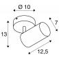 Preview: SLV 1006423 ASTO TUBE Spot zylindrisch max. 1x10W schwarz