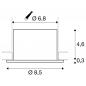 Preview: SLV 1007095 UNIVERSAL DOWNLIGHT PHASE Einbauleuchte IP65 5/8W 2700/3000/4000/6500K 38° ohne Abdeckung