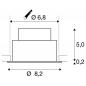 Preview: SLV 1007442 NEW TRIA Universal 68 Deckeneinbauleuchte dimmbar Tunable White 38°, schwarz CRI90 ⌀68mm Einbautiefe 55mm IP 65