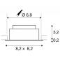 Preview: SLV 1007439 NEW TRIA Universal 68 Deckeneinbauleuchte dimmbar Tunable White 60°, IP 20, weiß CRI90 ⌀68mm Einbautiefe 40mm