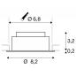 Preview: SLV 1007435 NEW TRIA Universal 68 Deckeneinbauleuchte dimmbar Tunable White 60°, IP 20, weiß CRI90 ⌀68mm Einbautiefe 40mm IP20