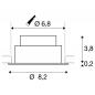 Preview: SLV 1007426 NEW TRIA 68 Deckeneinbauleuchte dimmbar Tunable White 60°, IP 20, in schwarz CRI90 Einbau⌀ 68mm Einbautiefe 45mm