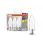 Preview: 3er Pack OSRAM LED BASE Lampe B22d Bajonett Fassung matt 5,7W wie 40W warmweiß