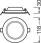 Preview: LED Panel LEDVANCE Downlight Slim DN105 Round 6W 3000K weiß