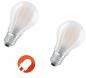 Preview: DOPPELPACK E27 Osram LED Retrofit Classic LED-Glühbirne Warmweißes Licht 7,5W wie 75W mattes Leuchtmittel