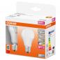 Preview: 2er Pack Farbwechsel OSRAM LED E27 Leuchtmittel mit Fernbedienung & dimmbar wie 60 Watt RGBW Farbwechsel