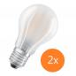 Preview: 2er Pack OSRAM E27 LED STAR Classic Leuchtmittel matt 11W wie 100W warmweißes Licht