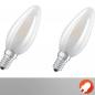 Preview: 2er-Pack E14 OSRAM LED STAR RETROFIT Lampe matt 4W wie 40W neutralweißes Licht