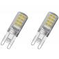 Preview: 2er Pack OSRAM LED PIN G9 Stiftsockel 2,6W wie 30W warmweißes behagliches Licht mit 2700K