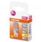 Preview: Doppelpack OSRAM LED STAR PIN 50 G9 Stift 3.8W 320° 2700K warmweiß wie 40W