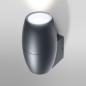 Preview: CANNON Außenwandleuchte oval Anthrazit Aluminium abwärts gerichteter Lichtstrahl von LEDVANCE