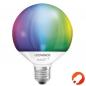 Preview: Leistungsstarke WiFi LEDVANCE SMART+ E27 Globe LED-Lampe G95 dimmbar 14W wie 100W Tunable White & RGBW Farbwechsel