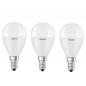 Preview: 3er Pack OSRAM E14 LED Lampe in Tropfenform matt 7,5W wie 60W warmweißes Licht 3000K