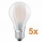 Preview: 5er-Pack Osram E27 LED Lampe in mattem Filament 6W wie 60W 2700K warmweißes Licht