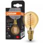 Preview: OSRAM E14 VINTAGE-Retro LED Tropfenlampe in Filament Gold dimmbar 3,4W wie 25W extra warmweißes gemütliches Licht 2200K