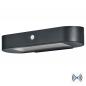 Preview: LEDVANCE Wandleuchte Endura Style Oval Wall Solar & Sensor in Schwarz aus Aluminium 3000K