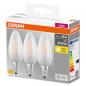 Preview: 3er-PACK OSRAM E14 LED Leuchtmittel MATT 4W wie 40W warmweiss Kerzenform