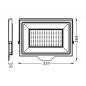 Preview: Leistungsstarker LEDVANCE LED Fluter Floodlight Essential 150W 4000K Neutralweiß IP65 schwarz