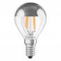 Preview: Ledvance E14 LED Kopfspiegellampe Silber 4W wie 31W 2700K warmweiß