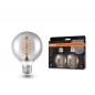 Preview: 2er OSRAM LED VINTAGE E27 Glühlampen Globe 80 SMOKE dimmbar 7,8W wie 30W extra warmweißes gemütliches Licht